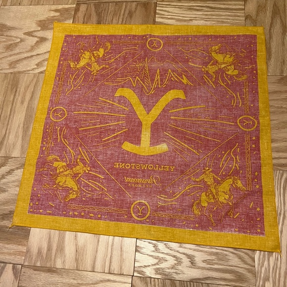 Yellowstone Paramount Promo Western Swag Cowboy Scarf Handkerchief Bandana New - Picture 4 of 4